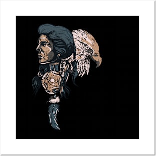 Vintage Native American Aztec Warrior Posters and Art